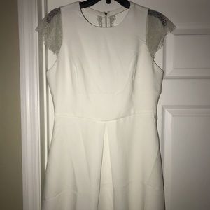 Boutique white dress with lace